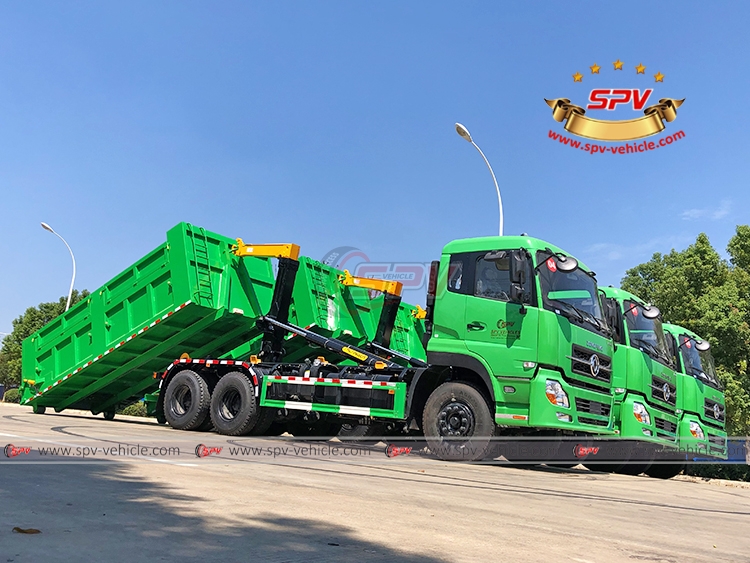 20 CBM Hook Loader Garbage Truck Dongfeng - Batch 1 - 4 untis to Africa - RF 20 CBM Hook Loader Garbage Truck Dongfeng - Batch 1 - 4 untis to Africa - RF